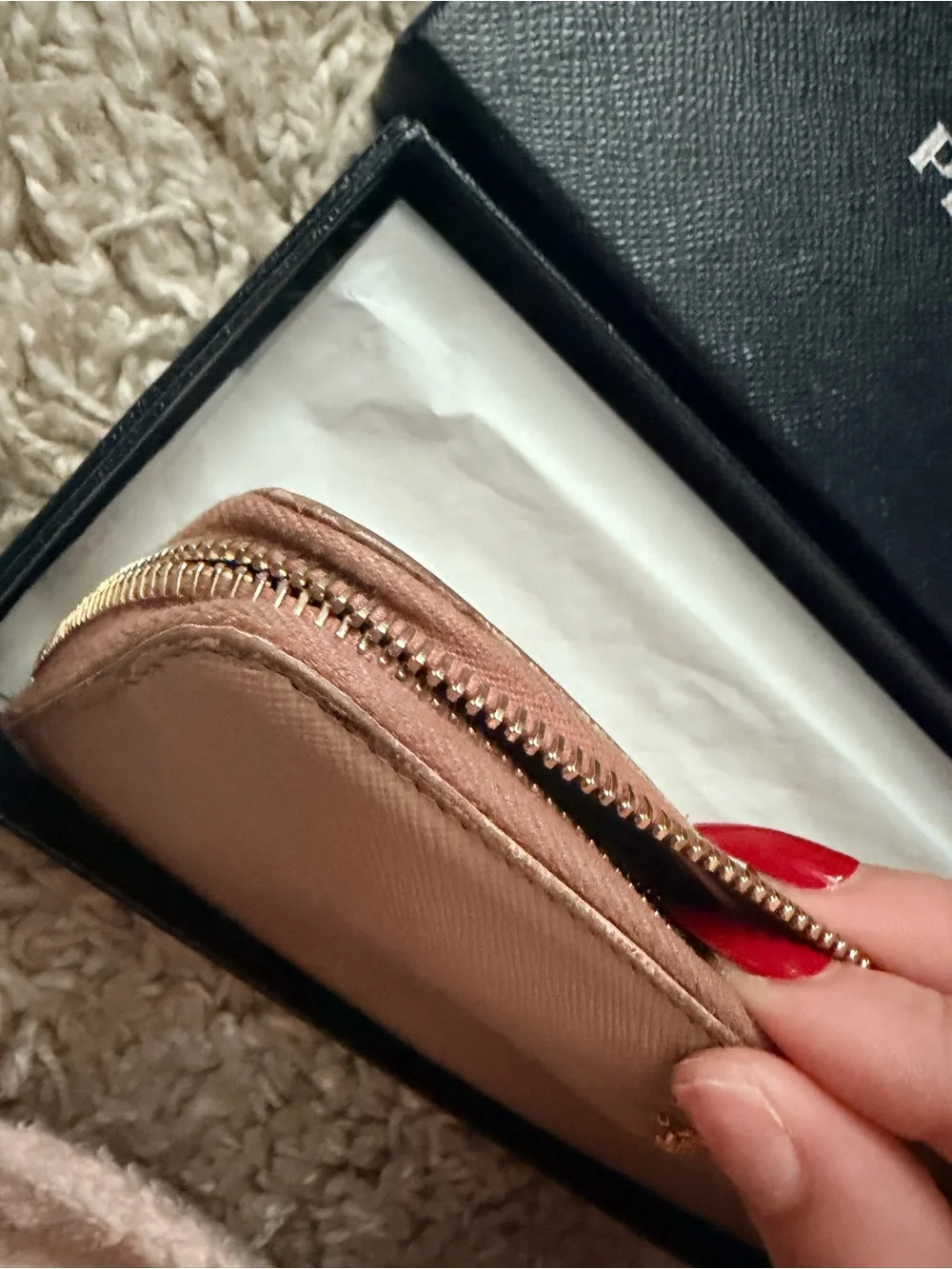 Prada Wallet blush pink nude